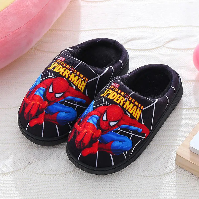 Spider-Man Kids Slippers - Soft Cotton Indoor Shoes - MamaNest