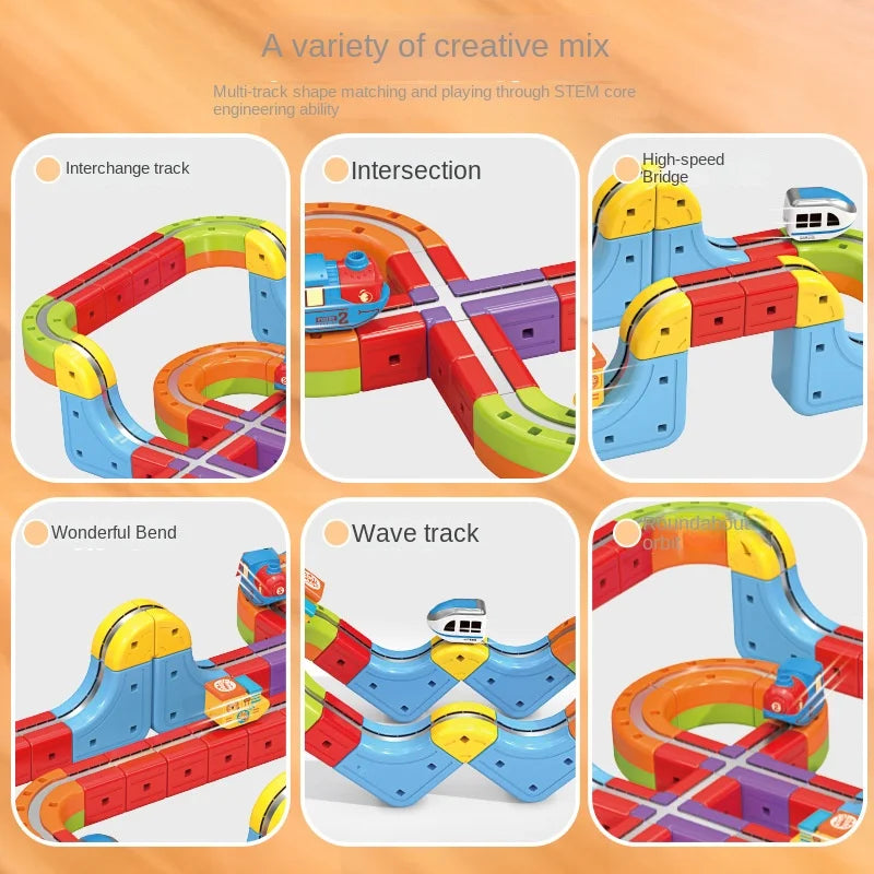 Magic Track Train Set - DIY Building Block Railway Toy - MamaNest