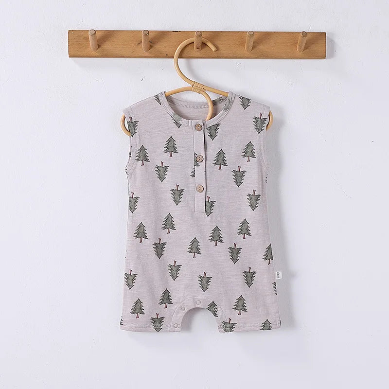 Cotton Baby Romper - Sleeveless Summer Jumpsuit for Newborns 0-24M - MamaNest