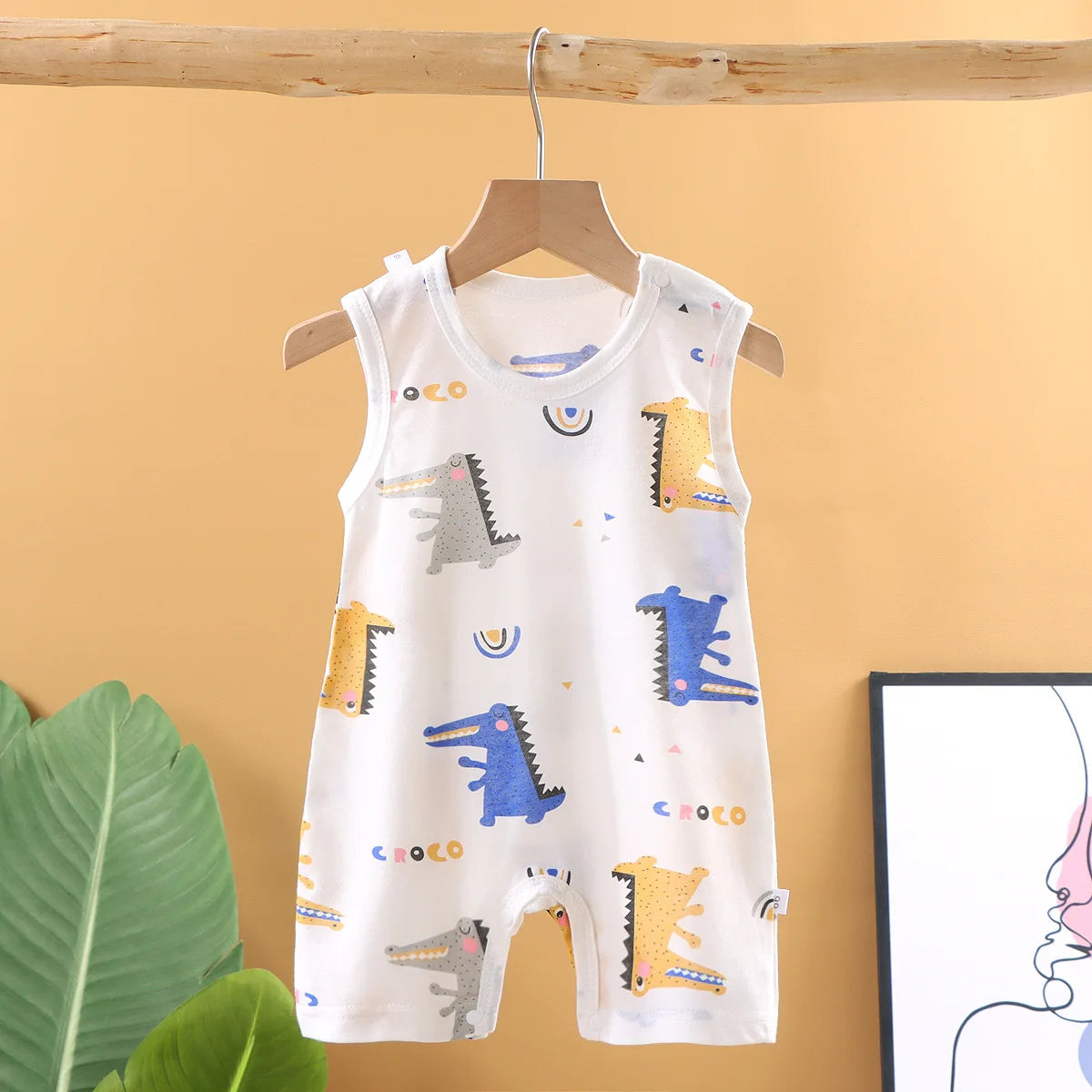 Cotton Baby Crawling Romper - Soft Lightweight Homewear 1-20M - MamaNest