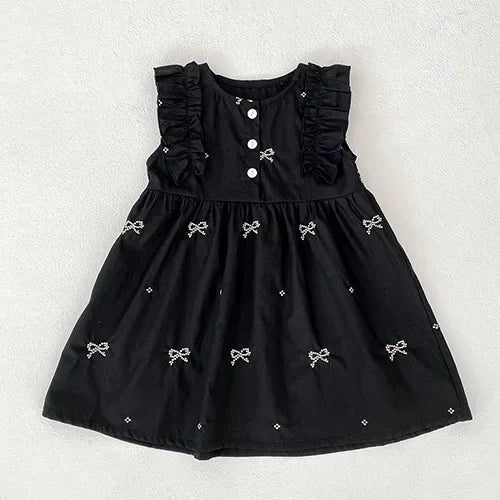 Summer Princess Dress for Girls - Cotton Embroidery Dress - MamaNest