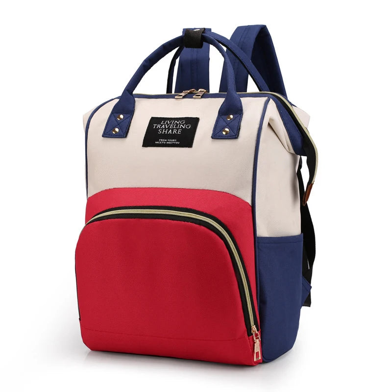 Large Canvas Nappy Bag with Insulated Bottle Holder - Mum Bag - MamaNest