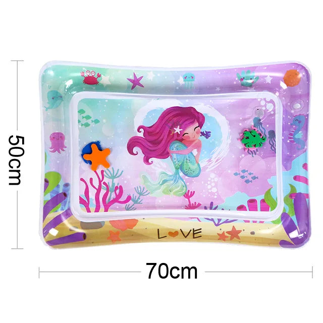 Baby Water Play Mat - Inflatable Tummy Time Activity Mat
