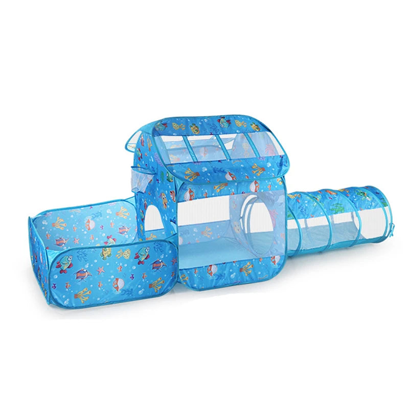 Kids Pop-Up Play Tent with Tunnel - 3-in-1 Playhouse - MamaNest