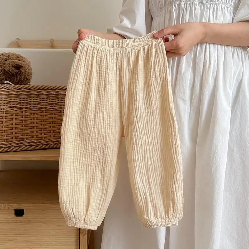 Kids Anti-Mosquito Pants - Loose Cotton Summer Trousers (9M-6Y) - MamaNest