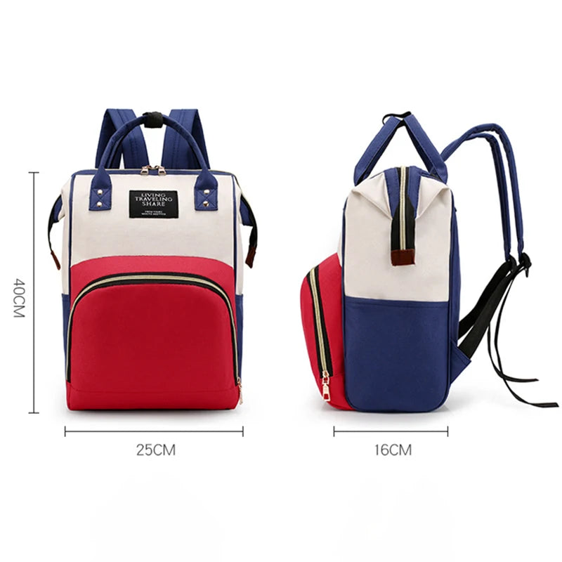 Large Canvas Nappy Bag with Insulated Bottle Holder - Mum Bag - MamaNest