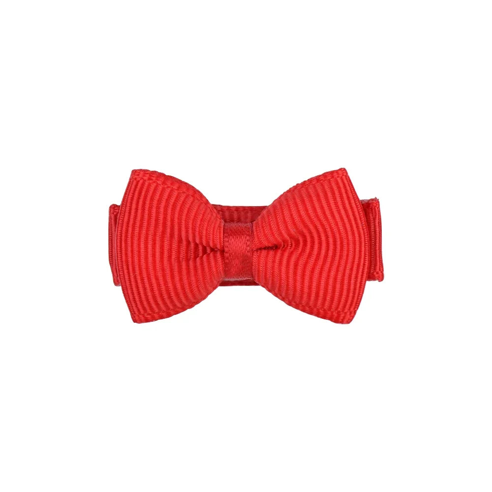 Mini Hair Bows 1.2 Inch - Solid Colour Ribbon Clips for Girls - MamaNest