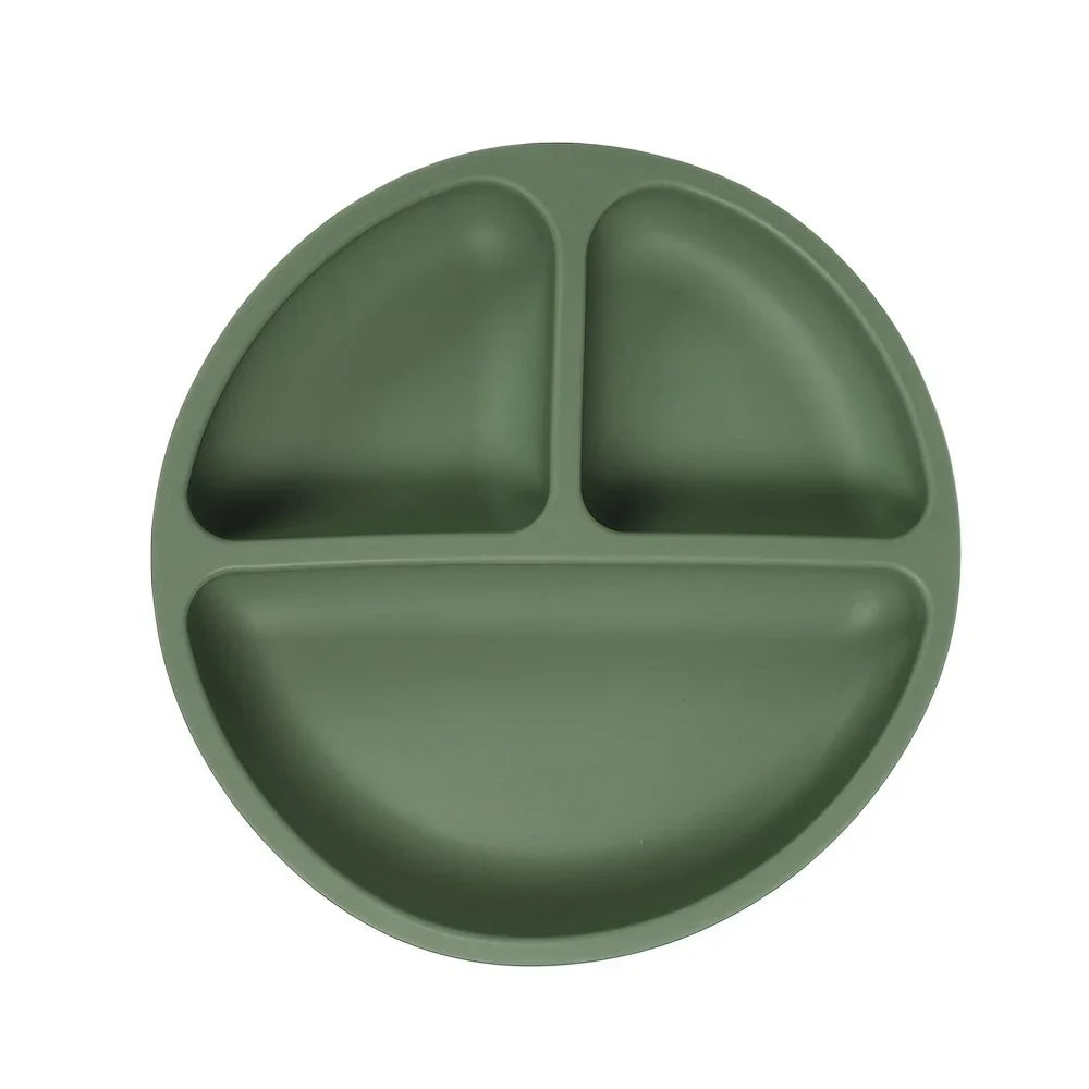 Baby Suction Plate - Silicone Divided Plate with Strong Suction Base - MamaNest