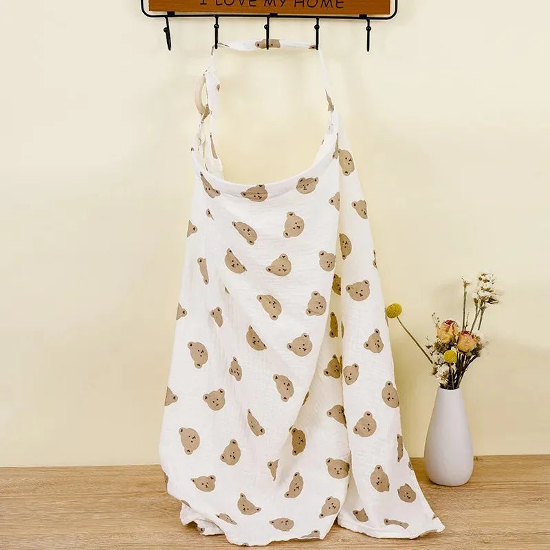 Cotton Breastfeeding Cover - Privacy Nursing Apron & Stroller Blanket - MamaNest
