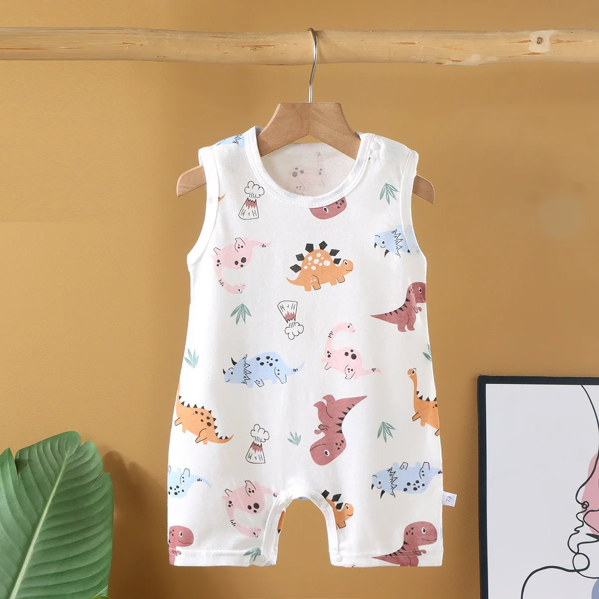 Cotton Baby Crawling Romper - Soft Lightweight Homewear 1-20M - MamaNest