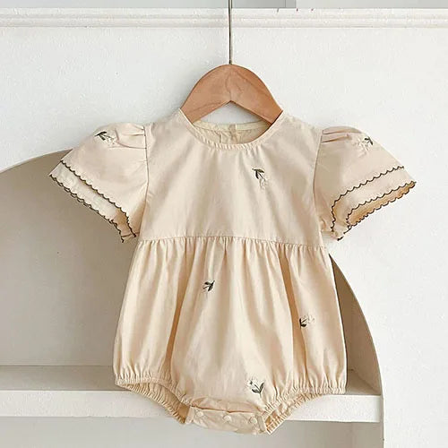 Summer Princess Dress for Girls - Cotton Embroidery Dress - MamaNest