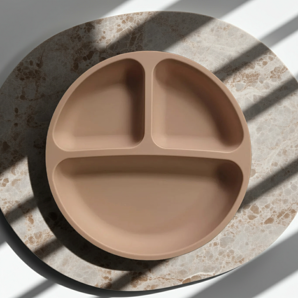 Baby Suction Plate - Silicone Divided Plate with Strong Suction Base - MamaNest