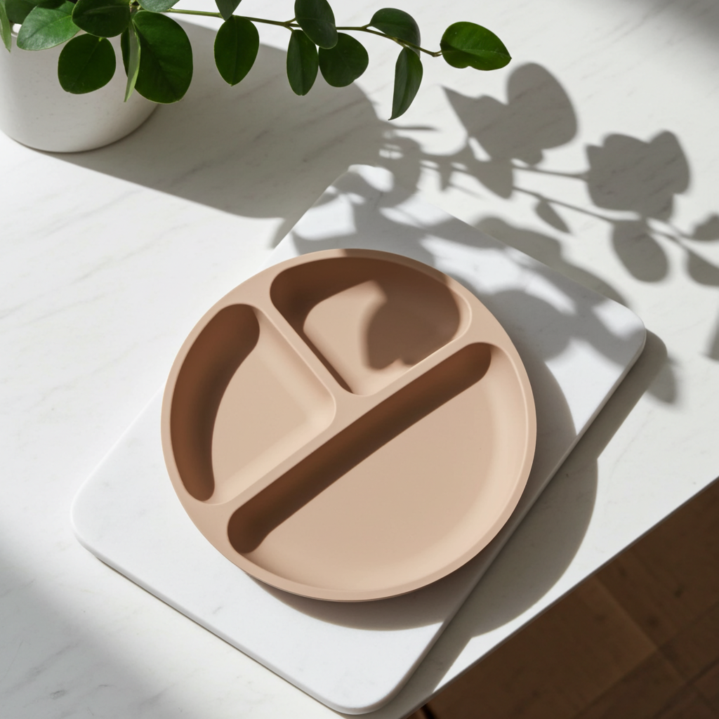 Baby Suction Plate - Silicone Divided Plate with Strong Suction Base - MamaNest