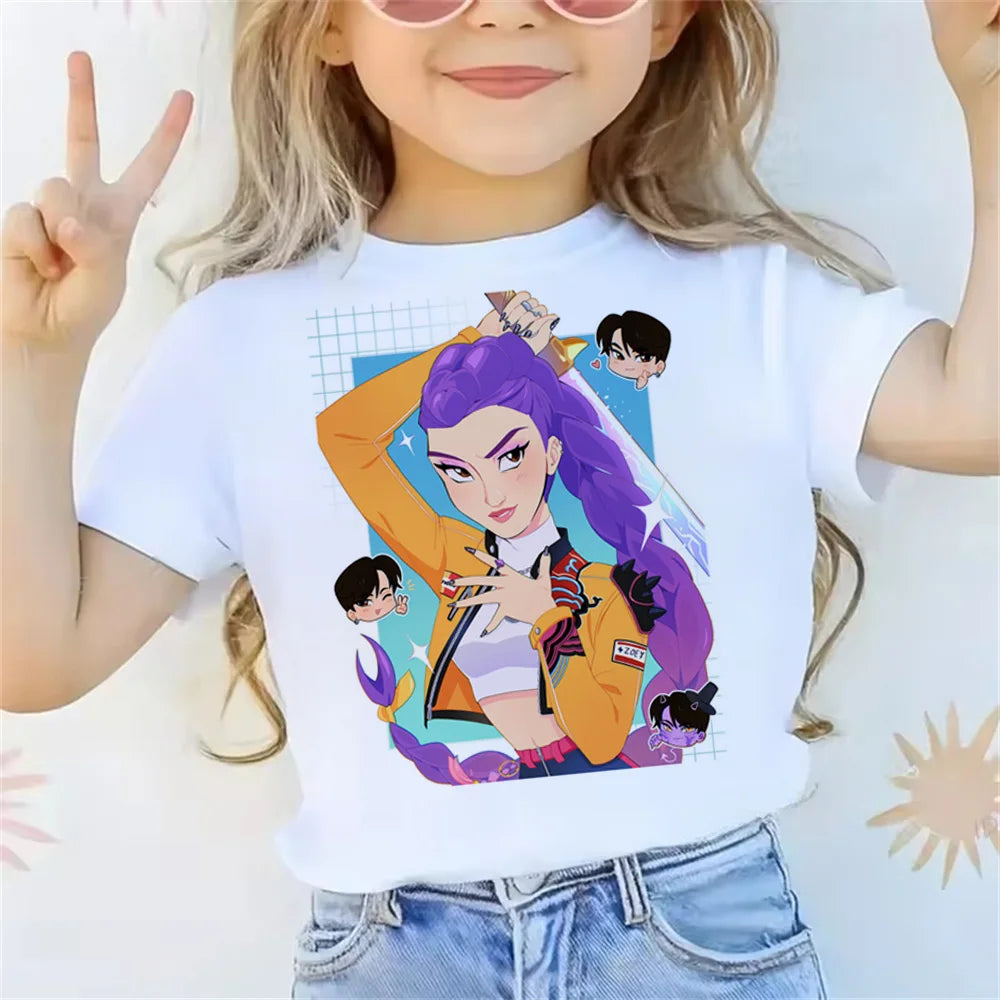 Kids Cartoon T-Shirt - Summer Short Sleeve Graphic Tee - MamaNest