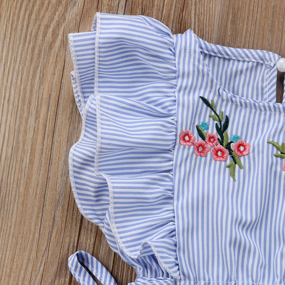 Baby Girl Flower Romper - Toddler Ruffle Jumpsuit Outfit - MamaNest