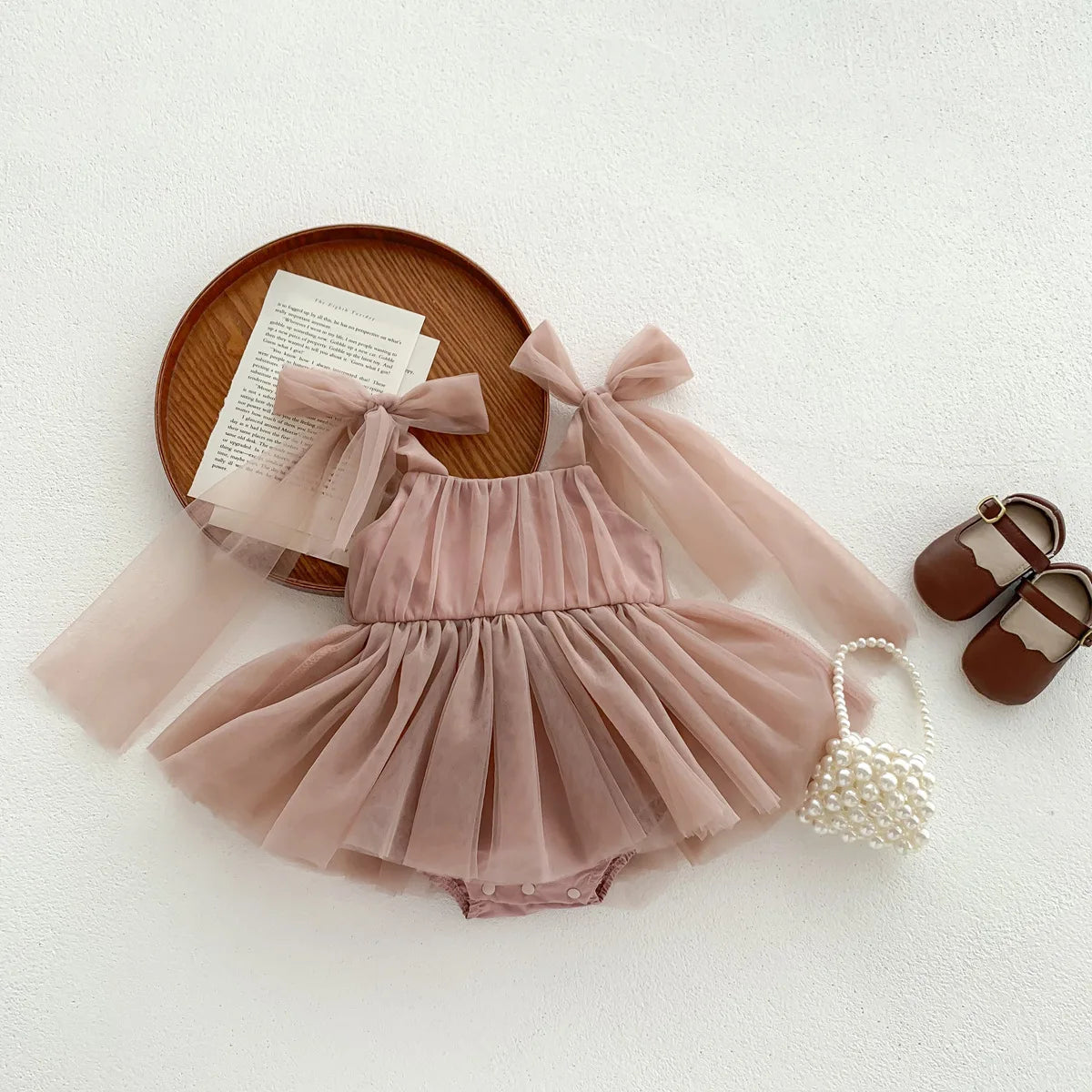 Baby Girl Polka Dot Romper - Lace Princess Dress Bodysuit 0-24M - MamaNest