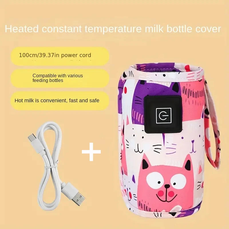 USB Baby Bottle Warmer - Portable with Insulated Bag