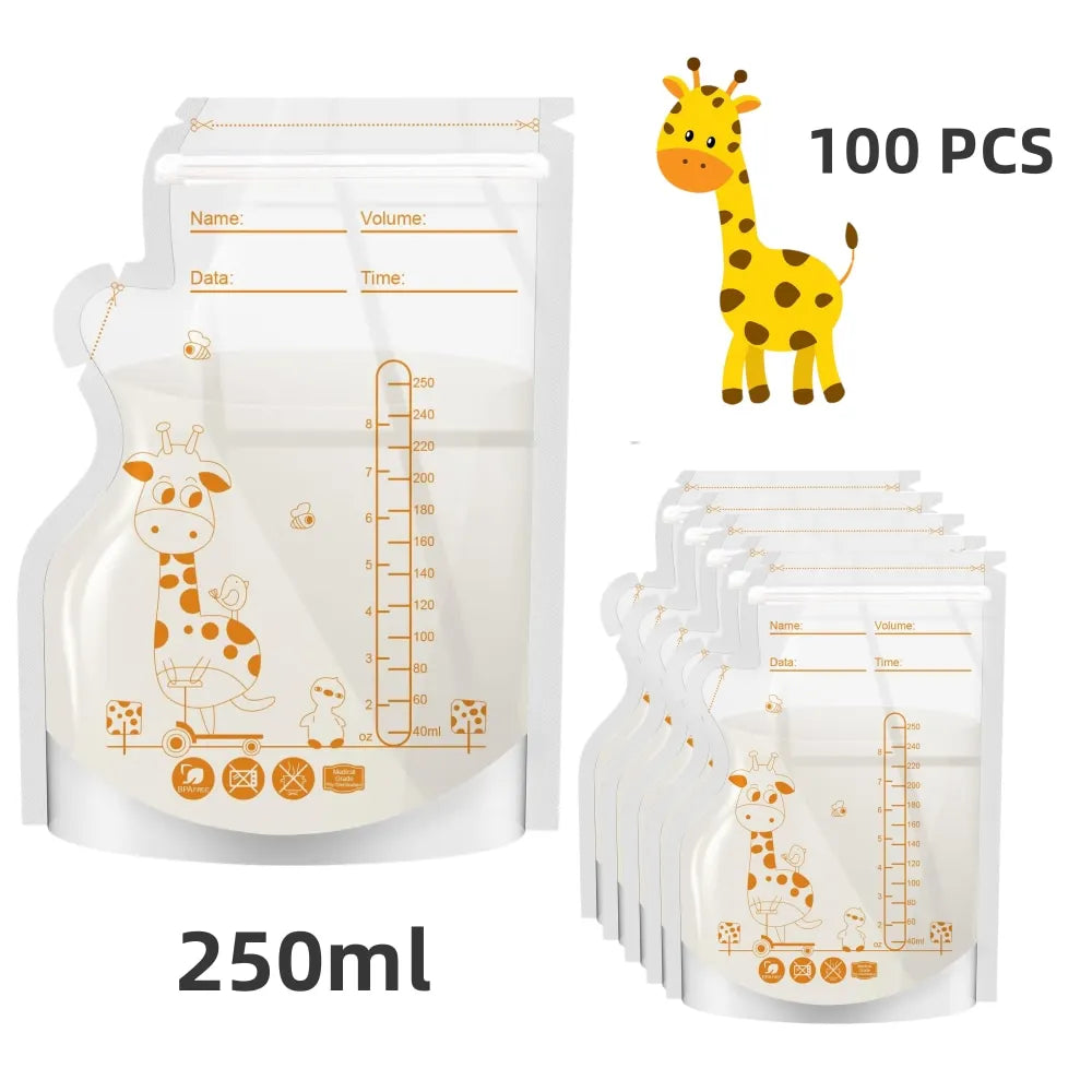 Breast Milk Storage Bags 250ml - Pre-Labelled BPA-Free (30/60 Pack) - MamaNest