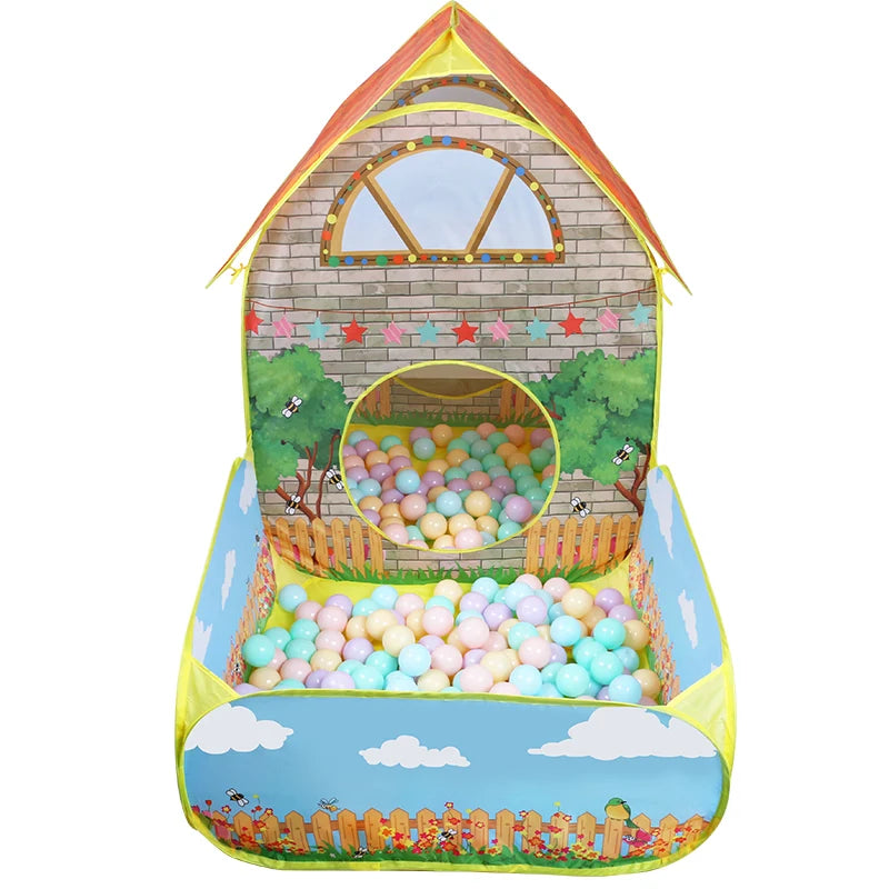 Kids Pop-Up Play Tent with Tunnel - 3-in-1 Playhouse - MamaNest