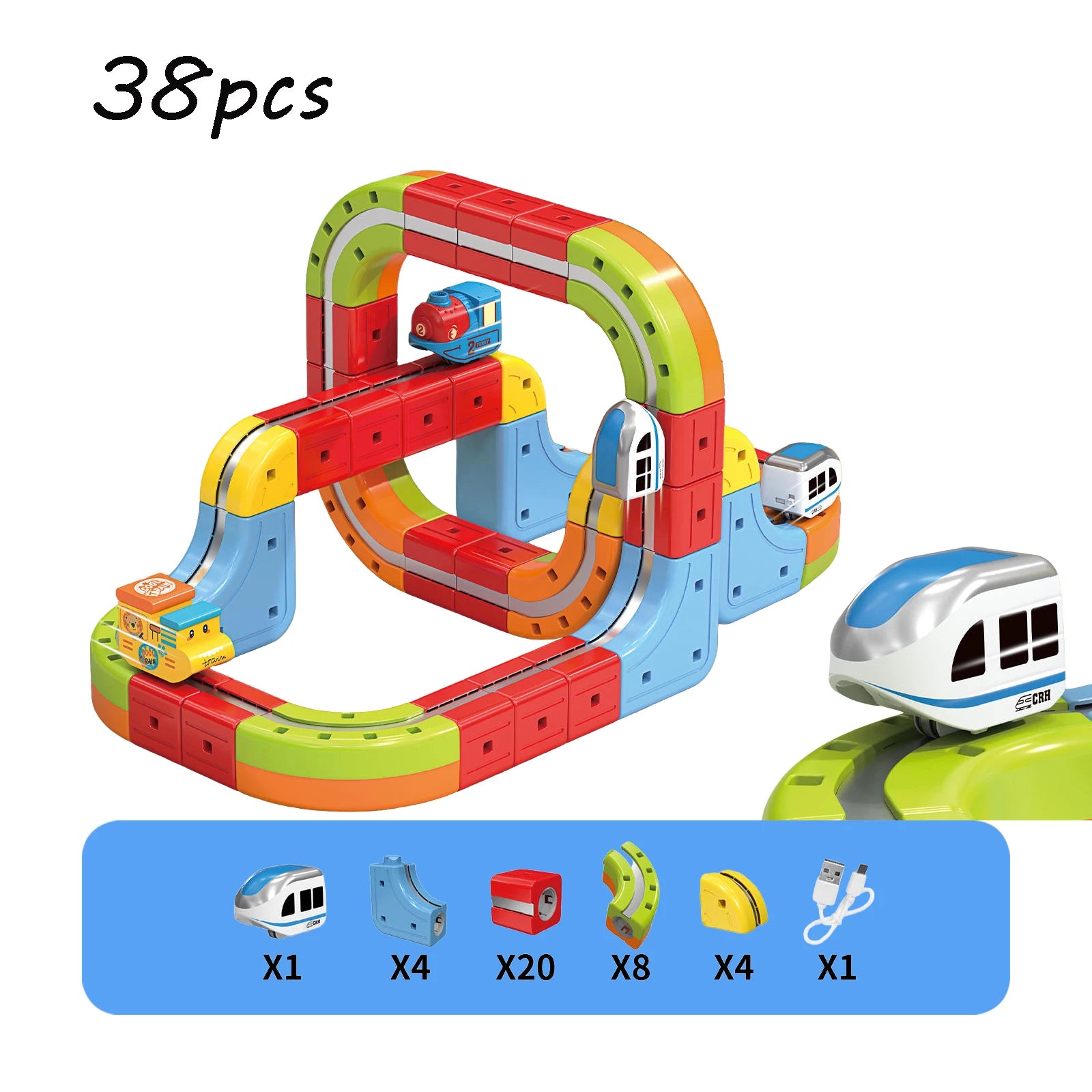 Magic Track Train Set - DIY Building Block Railway Toy - MamaNest