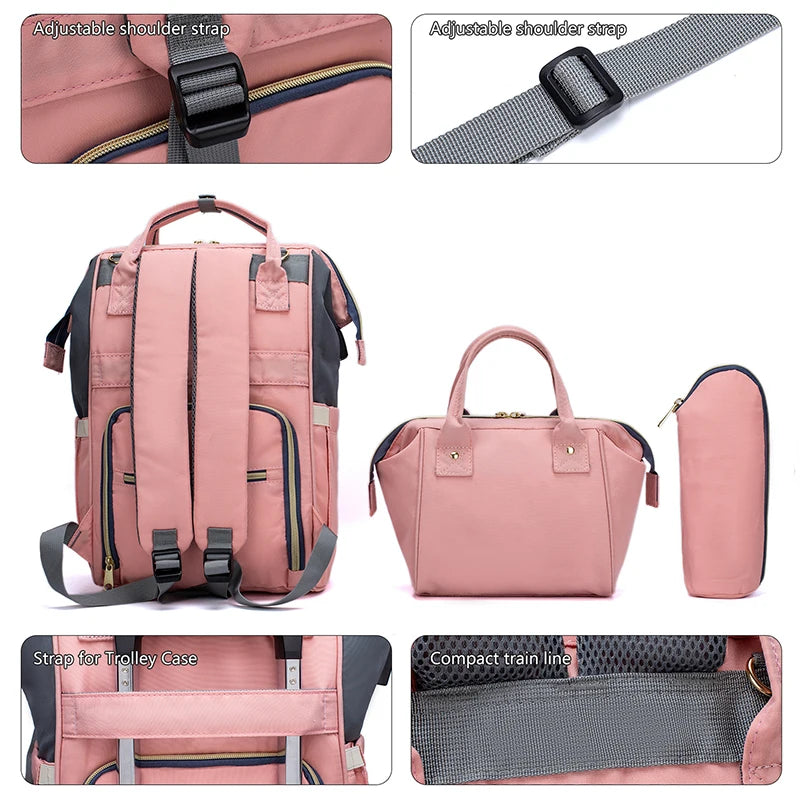 5 Piece Diaper Bag Set - Complete Nappy Bag System - MamaNest