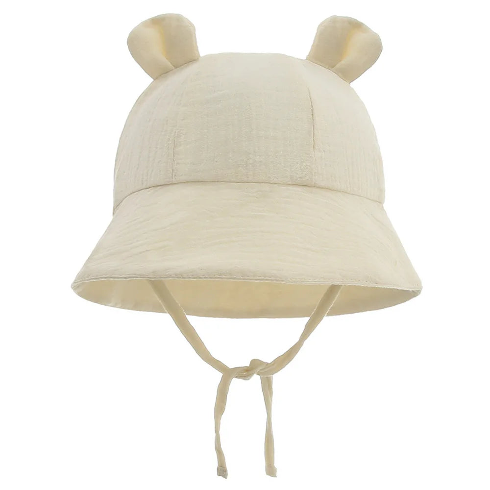 Muslin Baby Sun Hat - Breathable Cotton Summer Cap (3-12 Months) - MamaNest