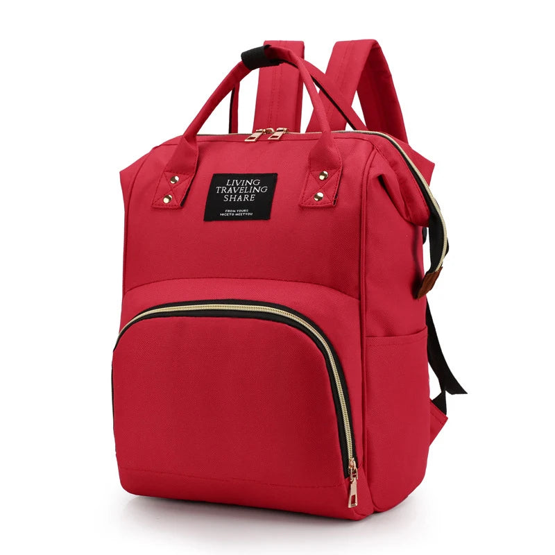 Large Canvas Nappy Bag with Insulated Bottle Holder - Mum Bag - MamaNest
