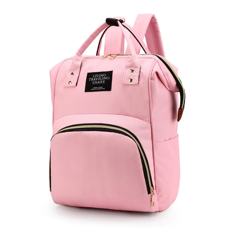 Large Canvas Nappy Bag with Insulated Bottle Holder - Mum Bag - MamaNest