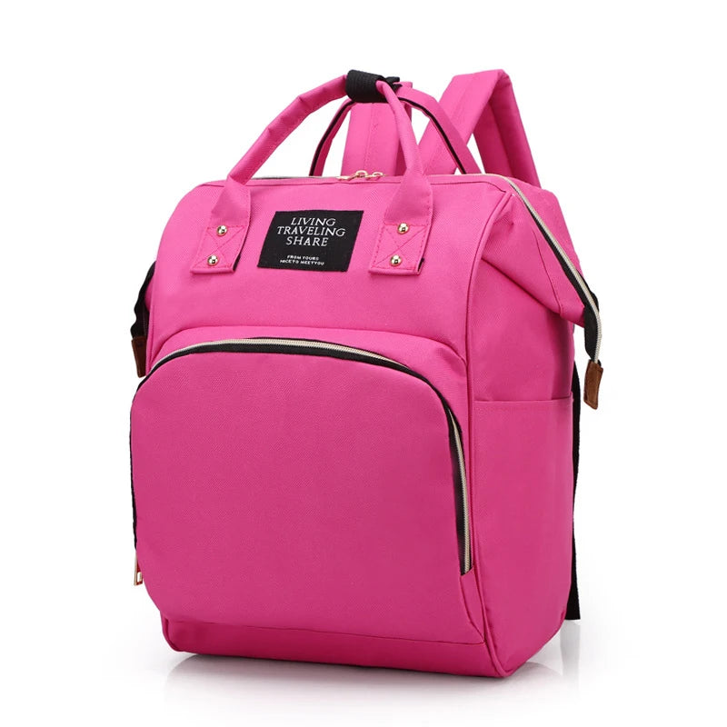 Large Canvas Nappy Bag with Insulated Bottle Holder - Mum Bag - MamaNest