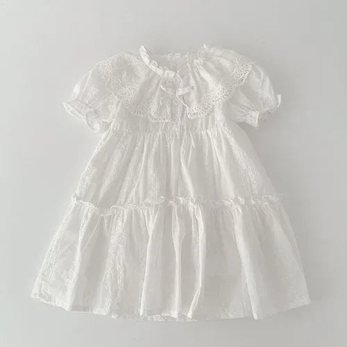 Summer Princess Dress for Girls - Cotton Embroidery Dress - MamaNest