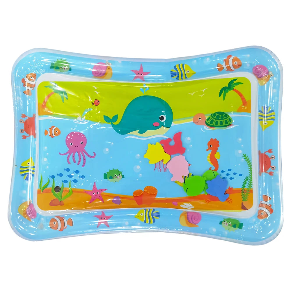 Baby Water Play Mat - Inflatable Tummy Time Activity Mat
