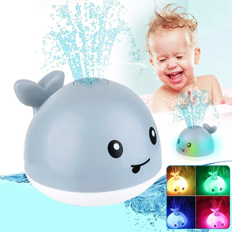 Baby Light Up Whale Bath Toy – Automatic Sprinkler & LED Water Sprayer - MamaNest