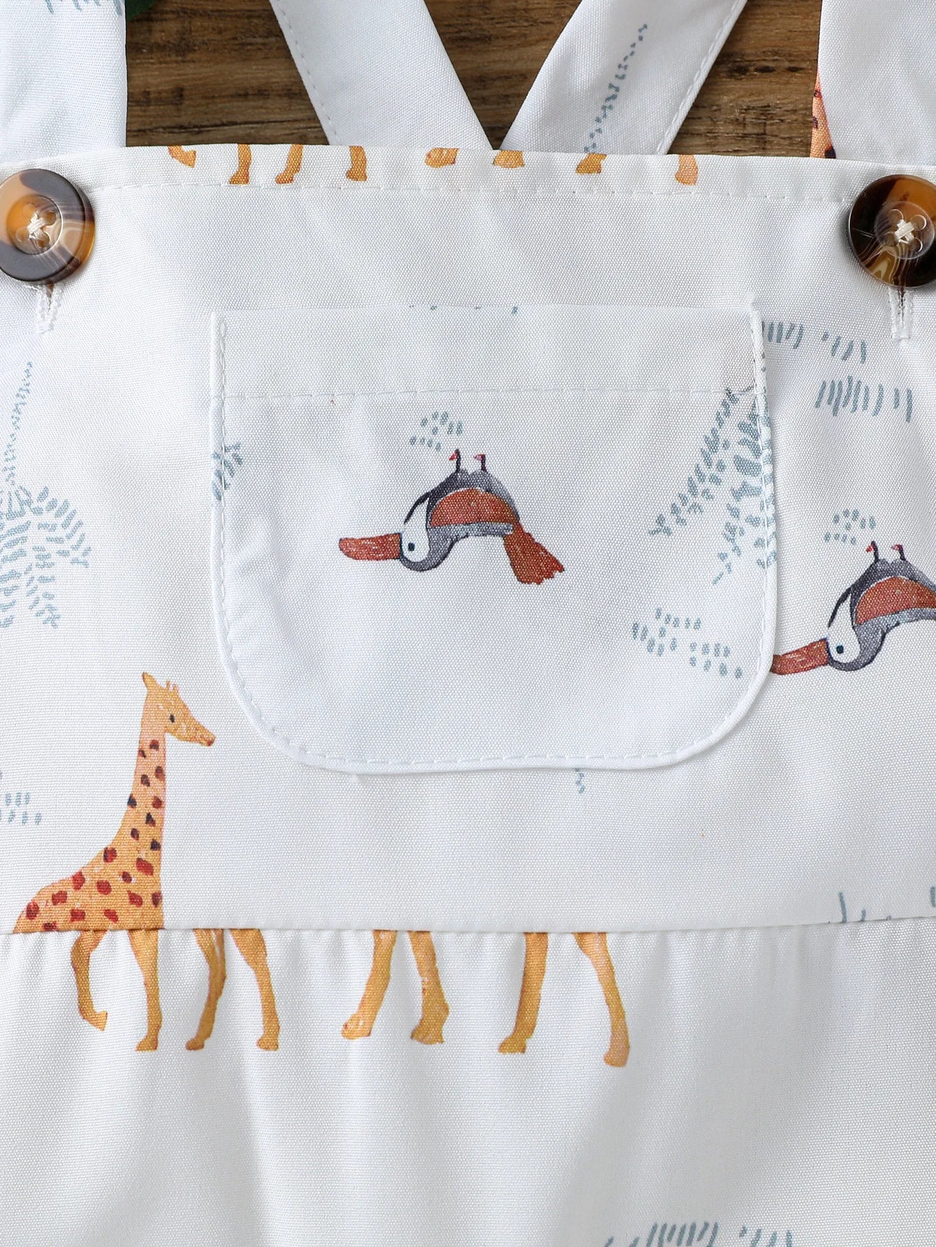 Baby Boys Summer Jumpsuit Set - 2Pcs Cartoon Animal Bodysuit with Hat - MamaNest