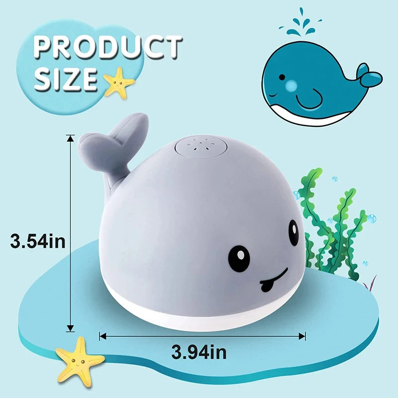 Baby Light Up Whale Bath Toy – Automatic Sprinkler & LED Water Sprayer - MamaNest