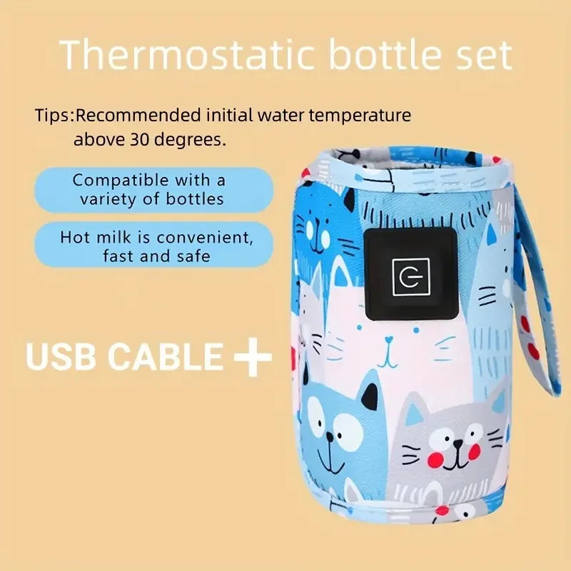 USB Baby Bottle Warmer - Portable with Insulated Bag - MamaNest