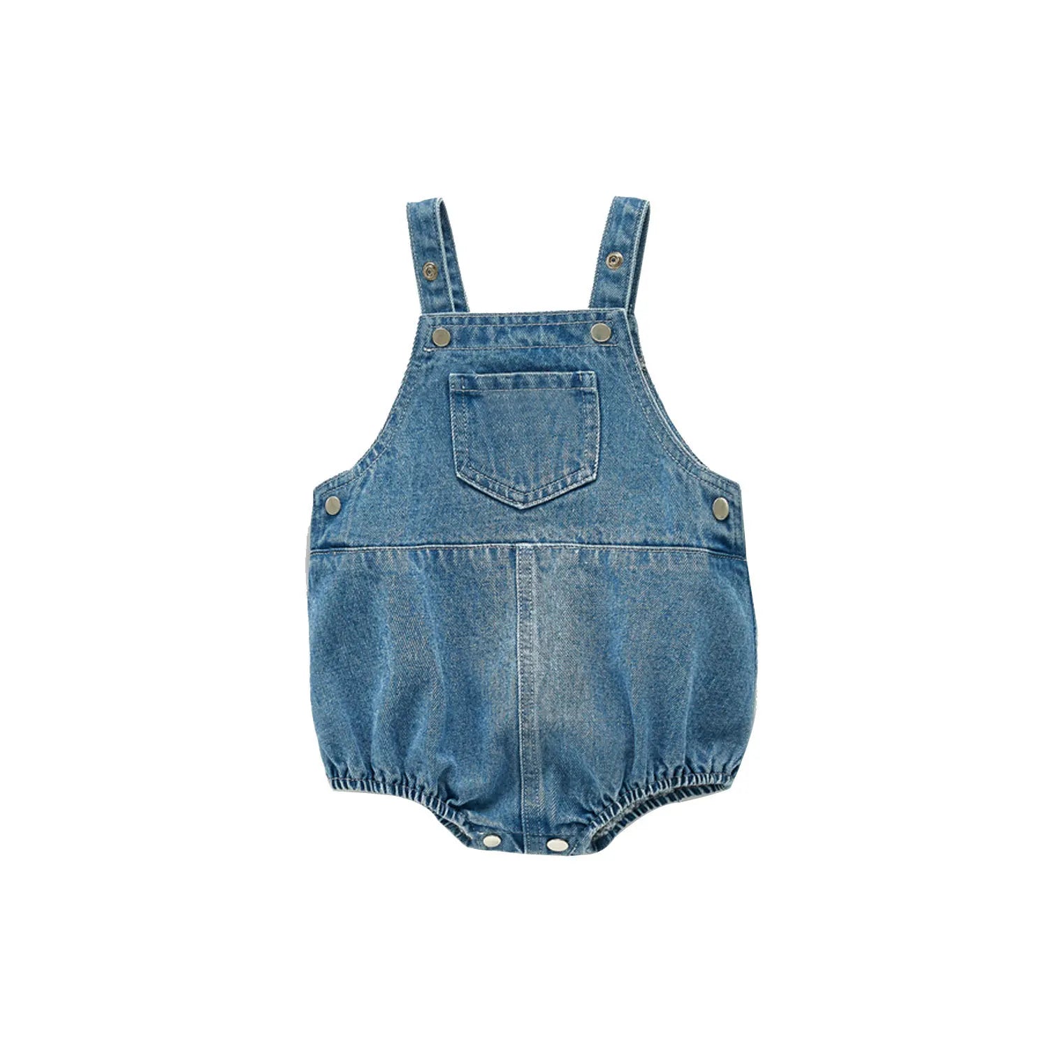 Baby Denim Romper - Sleeveless Cowboy Style for Spring & Autumn - MamaNest