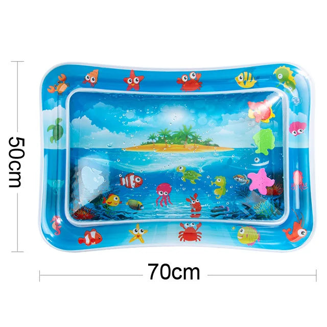 Baby Water Play Mat - Inflatable Tummy Time Activity Mat