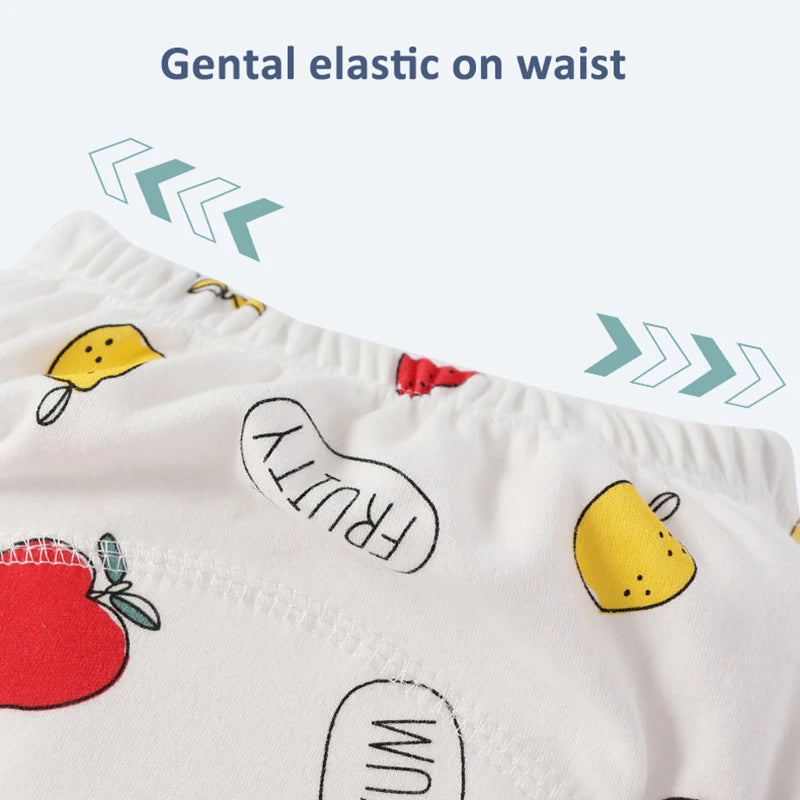 4PCS Baby Waterproof Diapers Pee Shorts Underwears Reusable Soft Ecological Cotton Toddler Potty Training Pants For Boys Girls - MamaNest