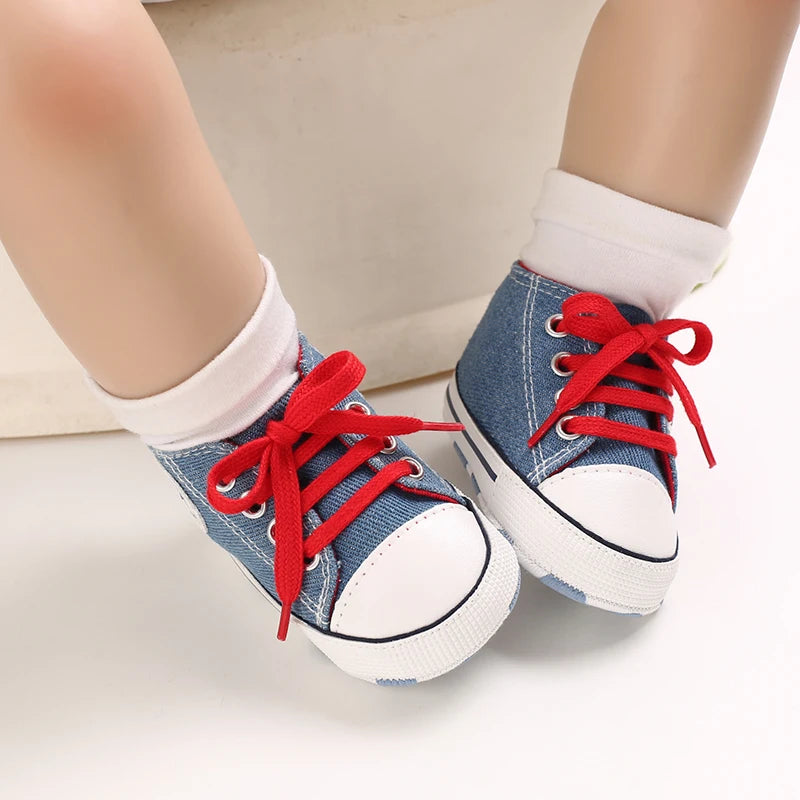 Baby Canvas Sneakers - Anti-Slip First Walker Shoes - MamaNest