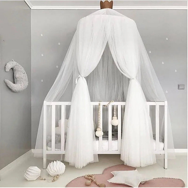 Elegant Bed Canopy Mosquito Net - Round Dome for Kids - MamaNest