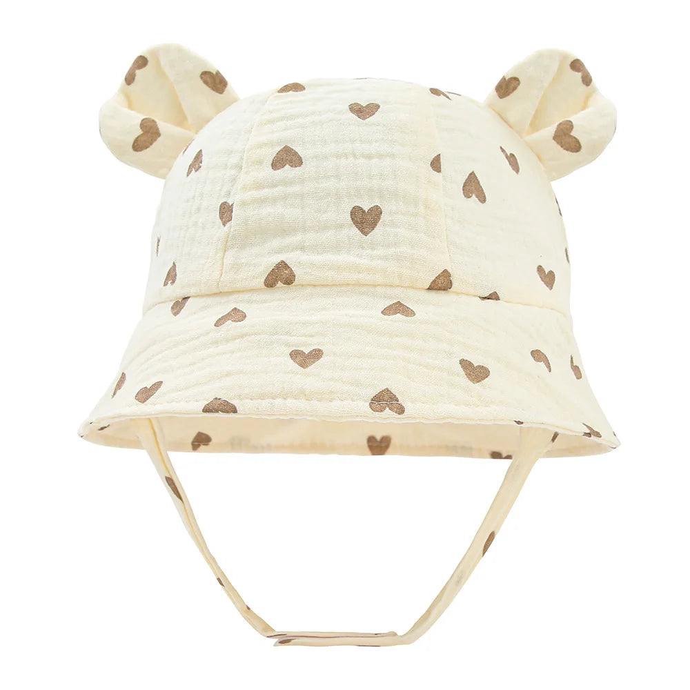 Muslin Baby Sun Hat - Breathable Cotton Summer Cap (3-12 Months) - MamaNest