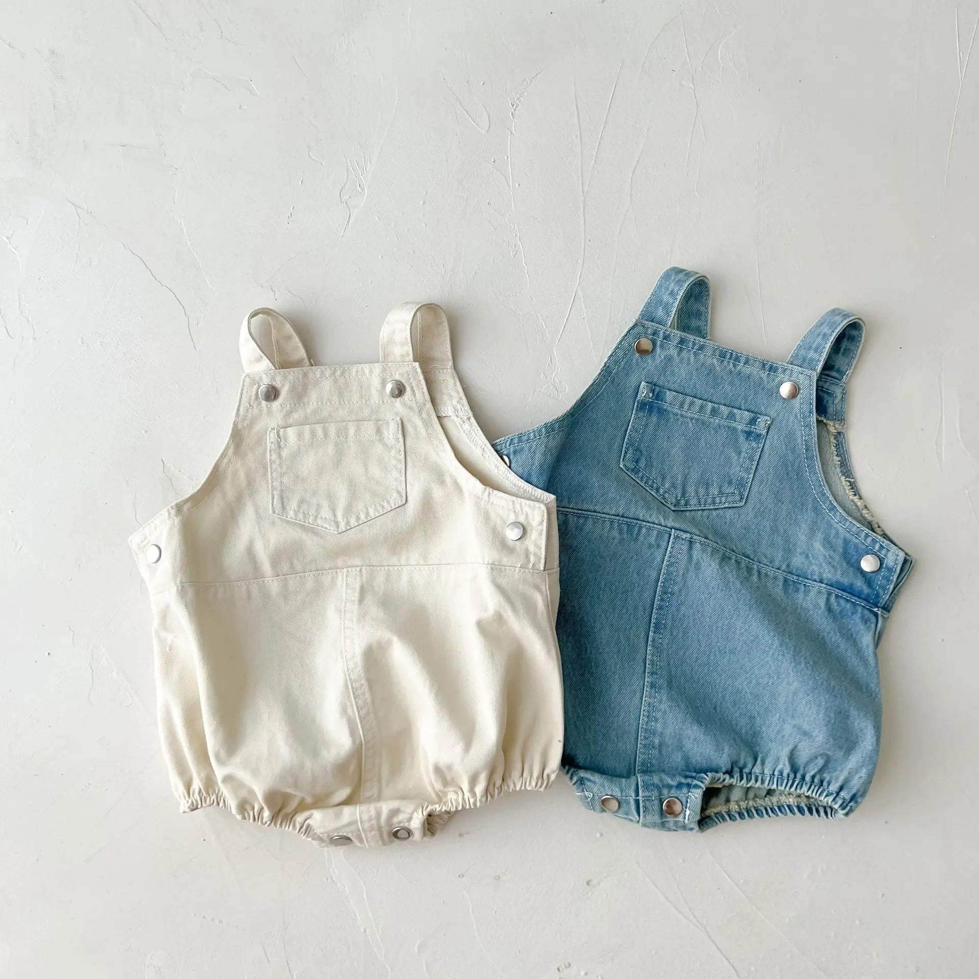 Baby Denim Romper - Sleeveless Cowboy Style for Spring & Autumn - MamaNest
