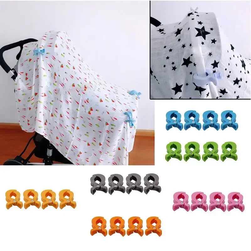 Stroller Clips 2-Pack - Universal Pram Hooks & Pegs - MamaNest