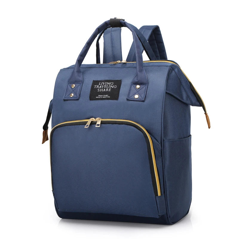 Large Canvas Nappy Bag with Insulated Bottle Holder - Mum Bag - MamaNest
