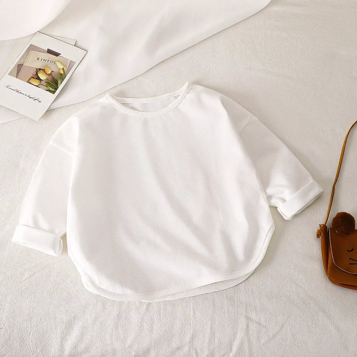 Baby Long Sleeve T-Shirt - Pure Cotton Basic Tee (Boys & Girls) - MamaNest