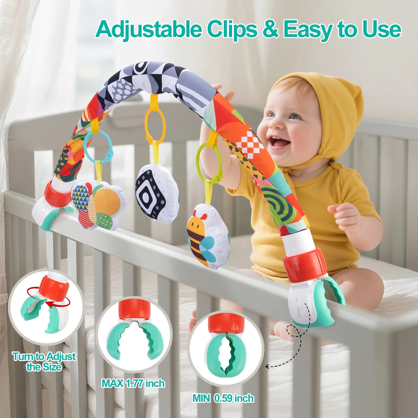 Baby Stroller Arch Toy - Sensory Development Activity Bar - MamaNest