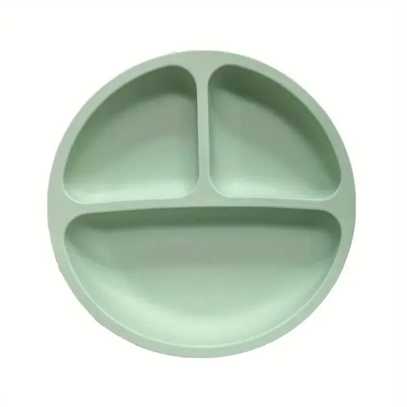 Baby Suction Plate - Silicone Divided Plate with Strong Suction Base - MamaNest