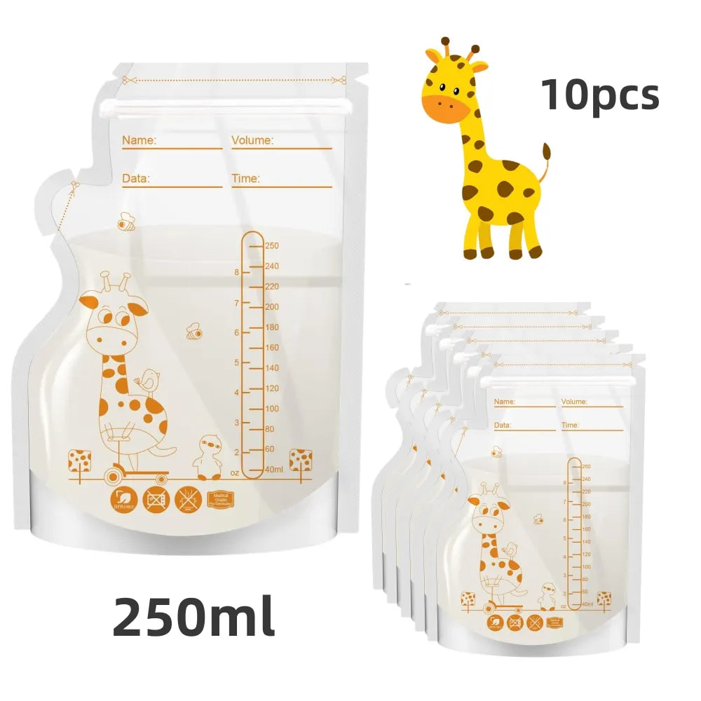 Breast Milk Storage Bags 250ml - Pre-Labelled BPA-Free (30/60 Pack) - MamaNest