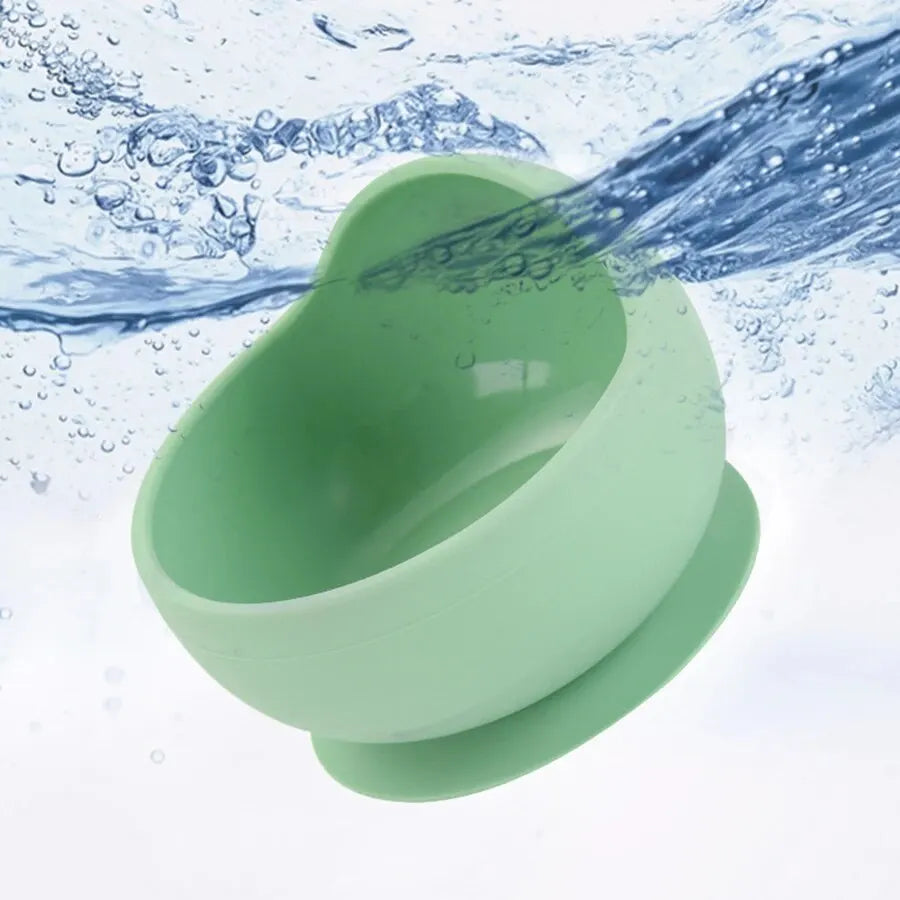 Silicone Baby Feeding Bowl with Spoon - Spill-Proof Suction Base - MamaNest
