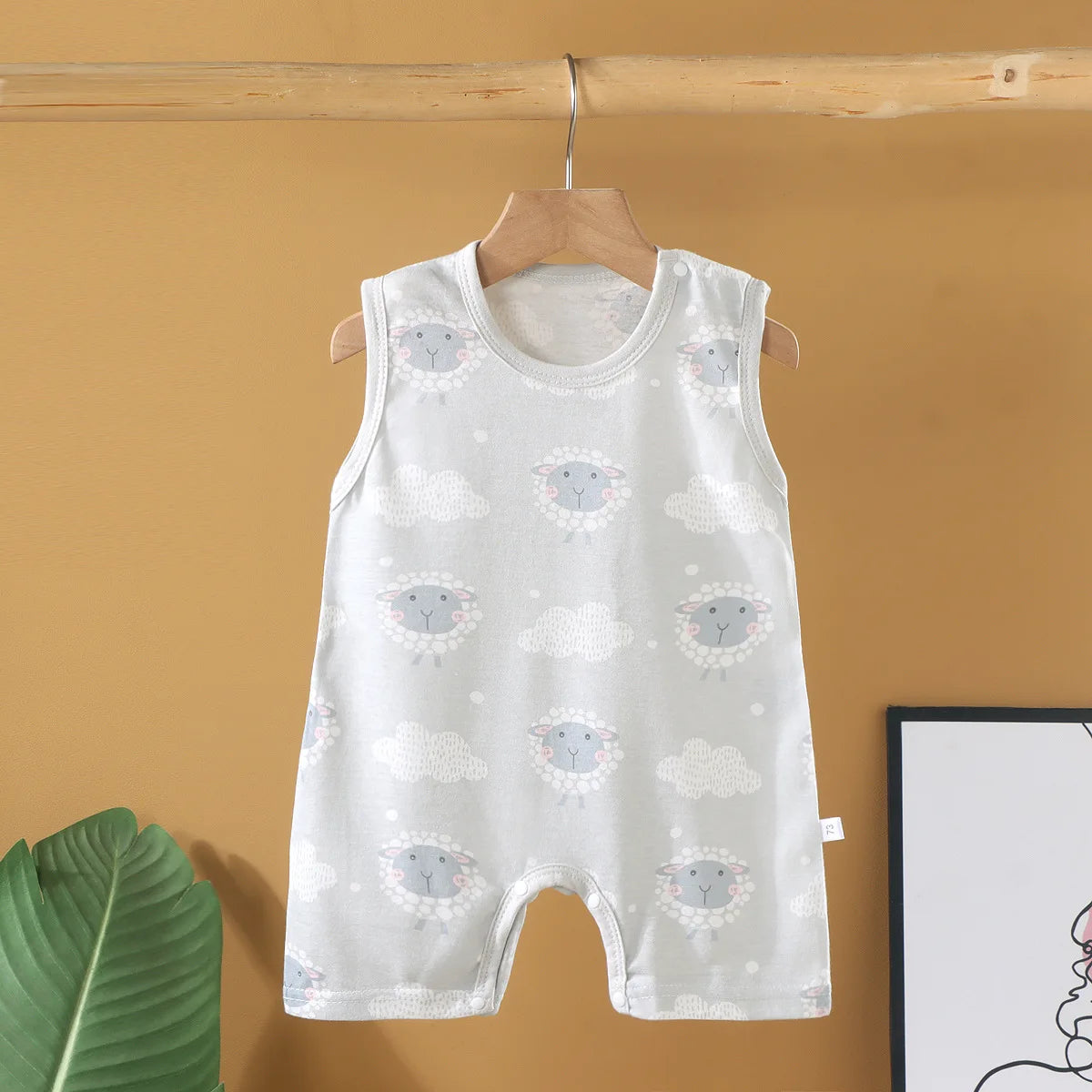 Cotton Baby Crawling Romper - Soft Lightweight Homewear 1-20M - MamaNest